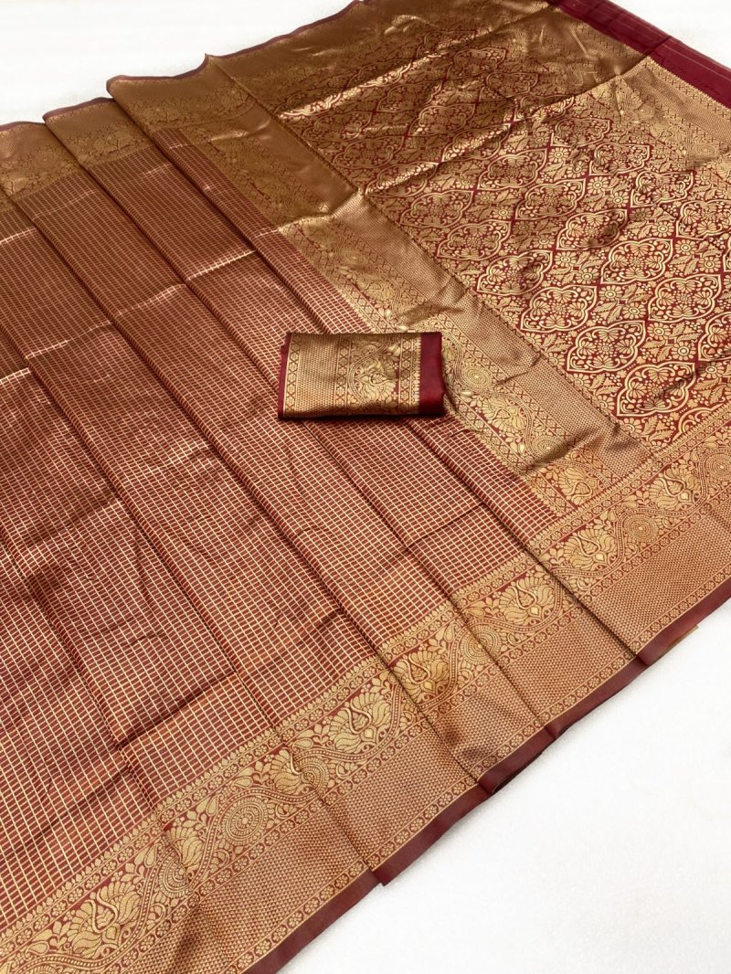 Maroon Velly Vol 2 By Aab Soft Lichi Silk Saree